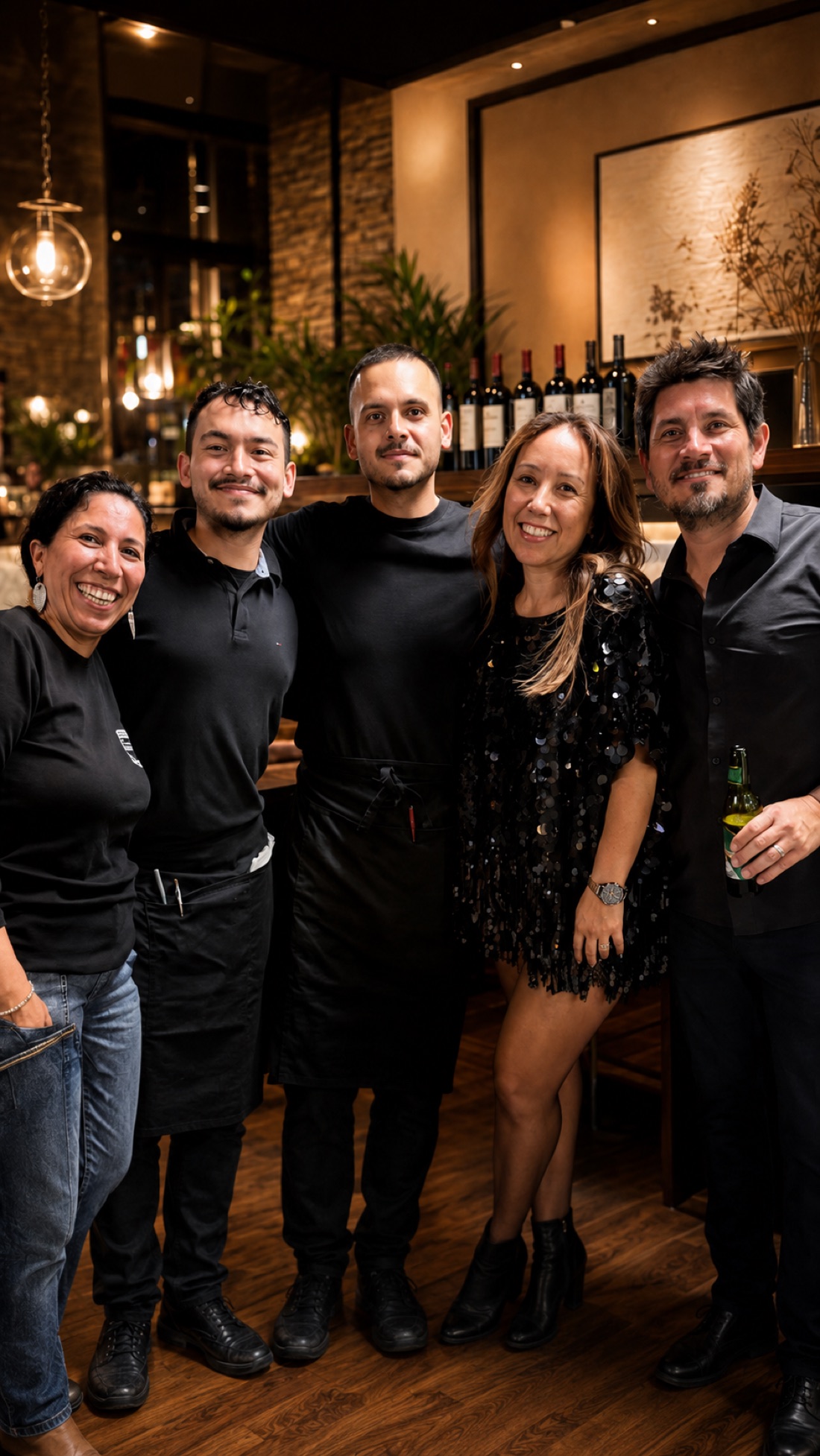 The Peru's Taste family and team at the restaurant